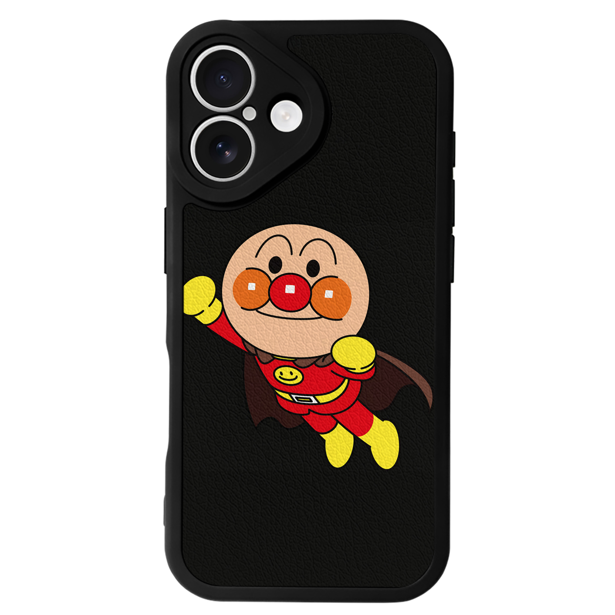 （画像用） アンパンマン Anpanman 【iPhone 16シリーズ対応】シリコンスマホケース（レザー調） 材質：シリコン